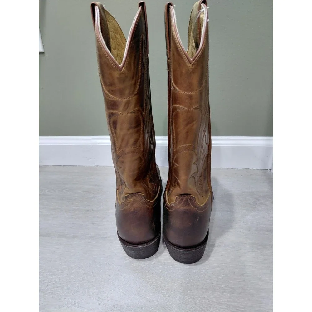 Frye 279034 Men’s Brown Leather Western Boots- sz 10.5 D